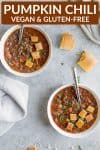 Vegan Pumpkin Chili with texts