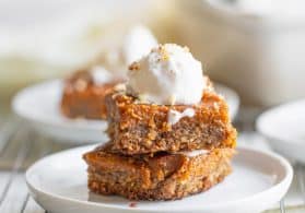 Vegan Pumpkin Pie Pecan Bars