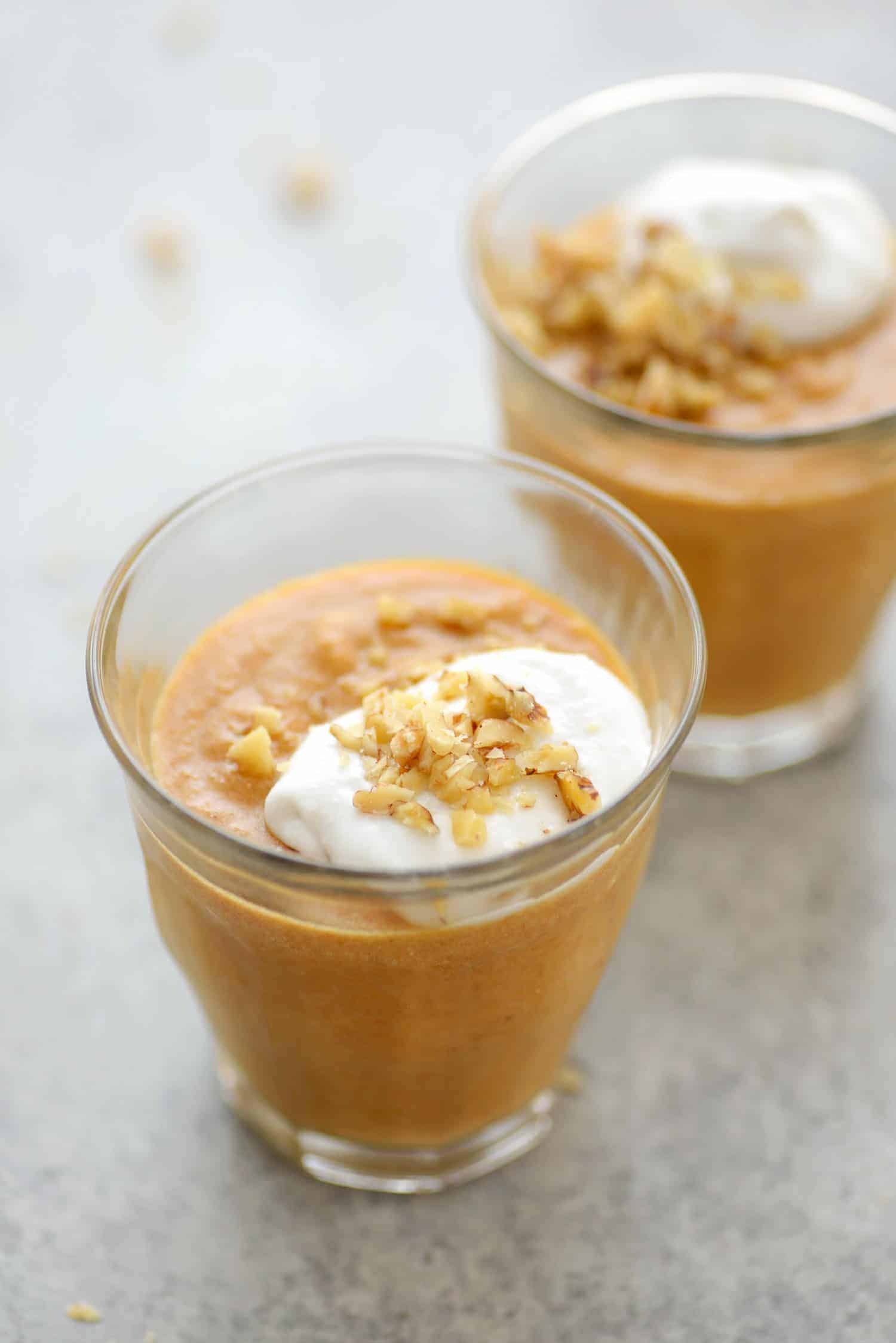 Vegan Pumpkin Pudding Cups - Delish Knowledge