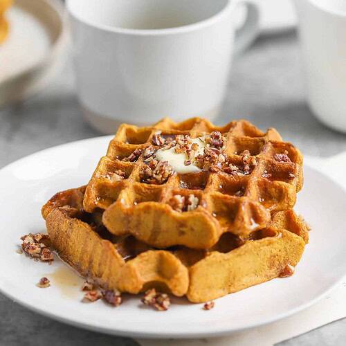 Healthy Pumpkin Waffles 12 Vegan Pumpkin Waffles