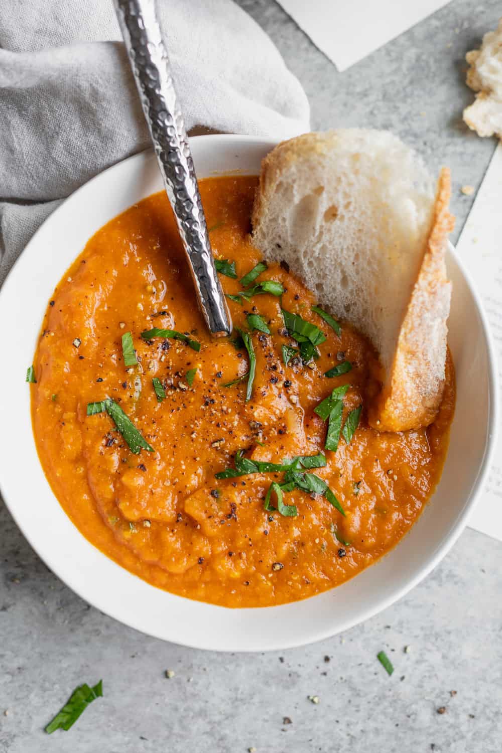 Bowl Of Soup Made With Red Lentils