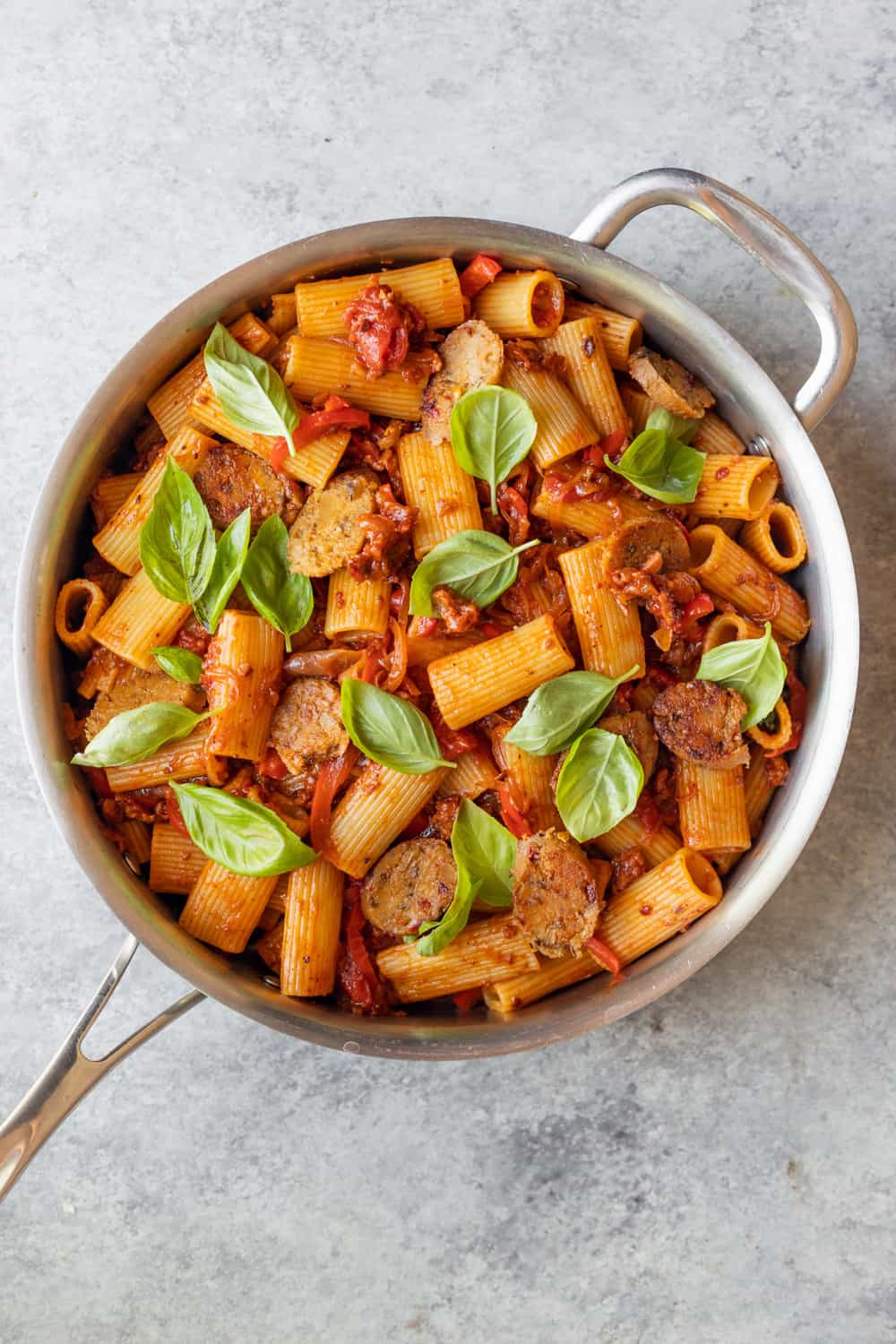 Vegan Pasta With Sausage And Peppers