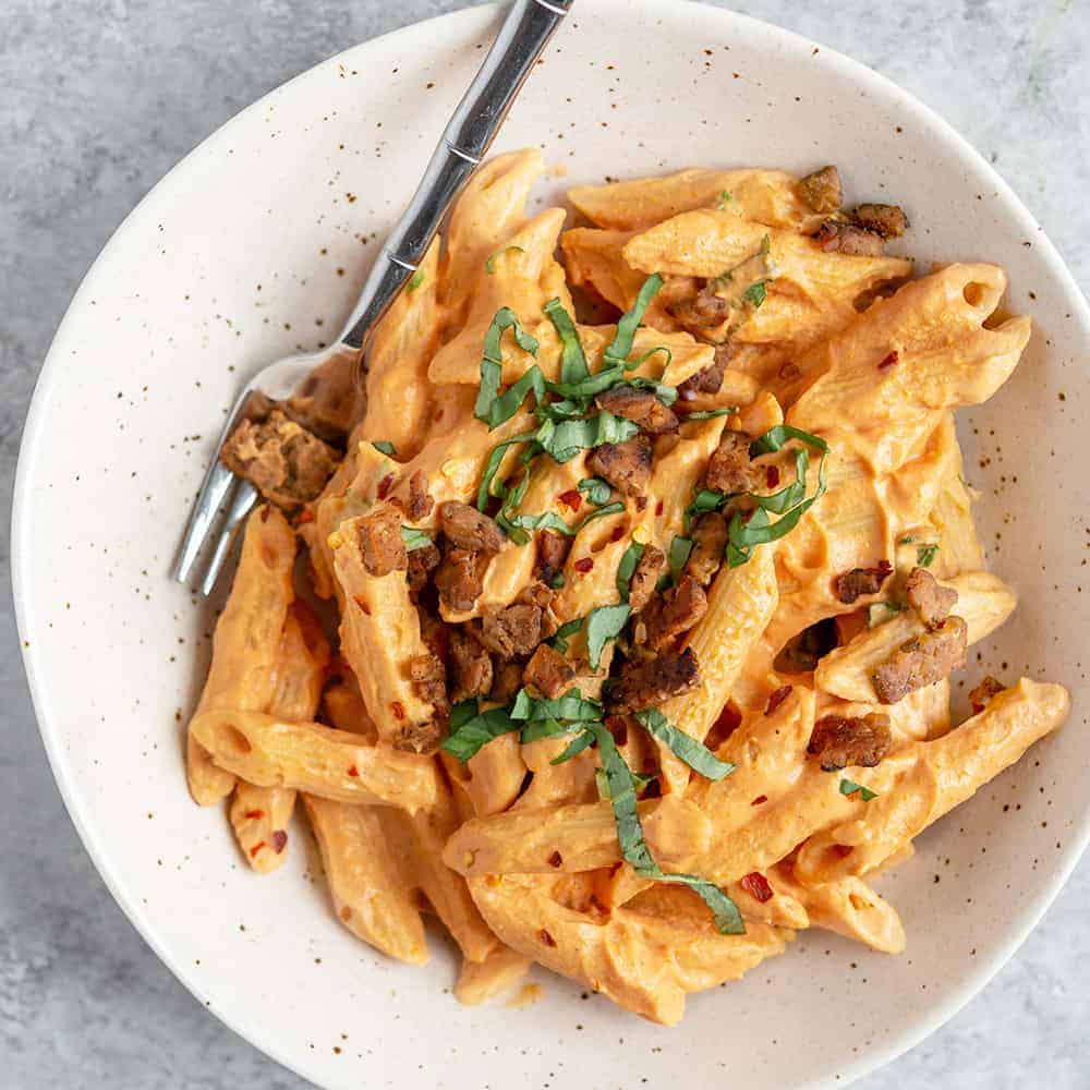 Vegan Tomato Basil Pasta Delish Knowledge