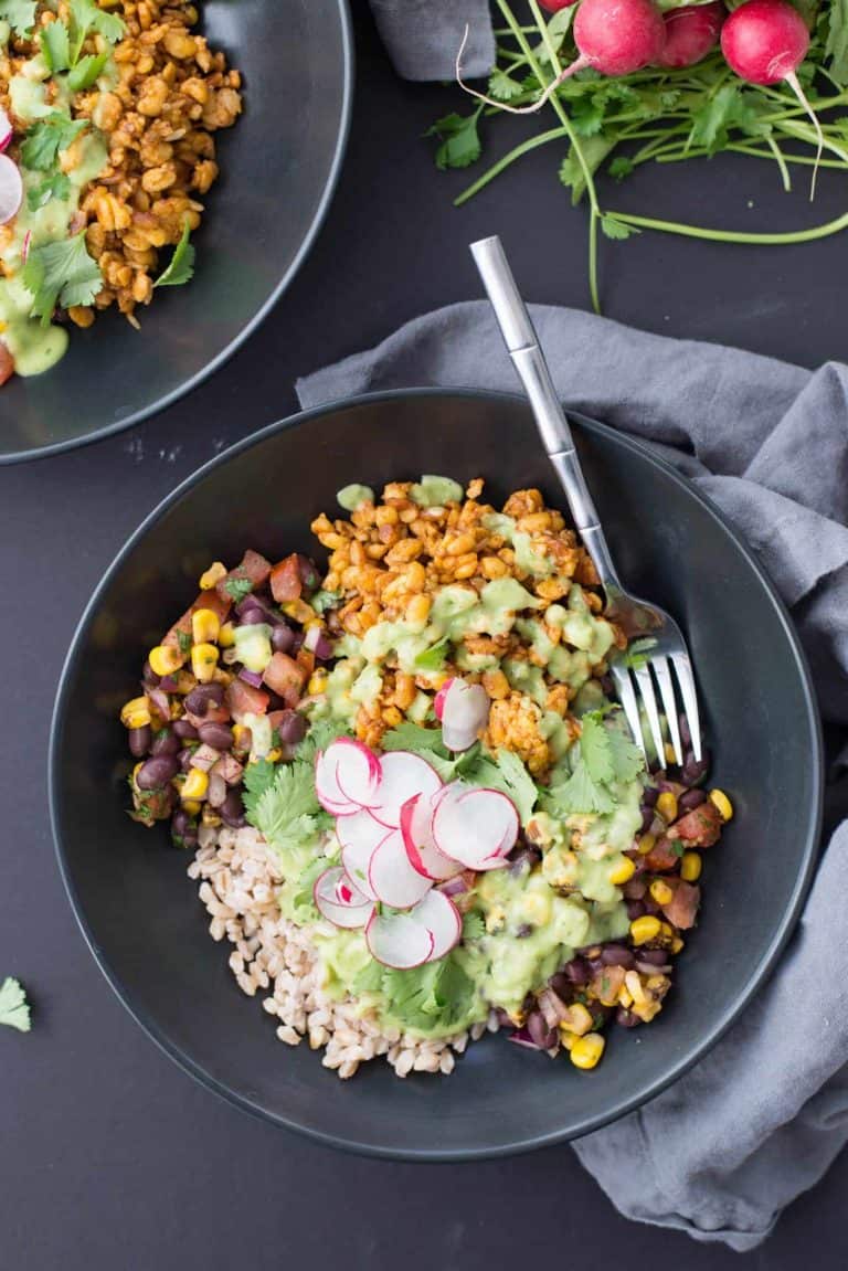 Vegan Tempeh Taco Bowl Delish Knowledge
