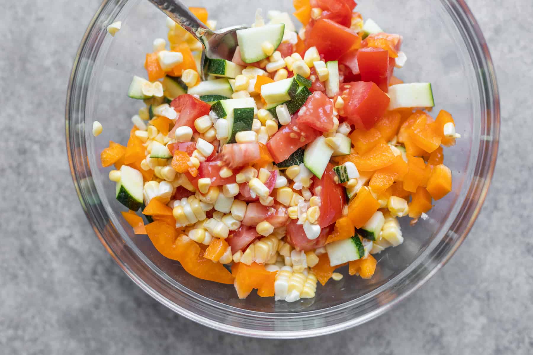 Bowl Of Vegetables For Tostadas