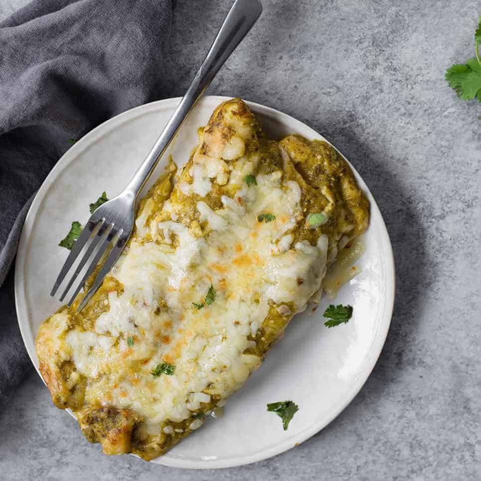 Vegetarian Salsa Verde Enchiladas Delish Knowledge