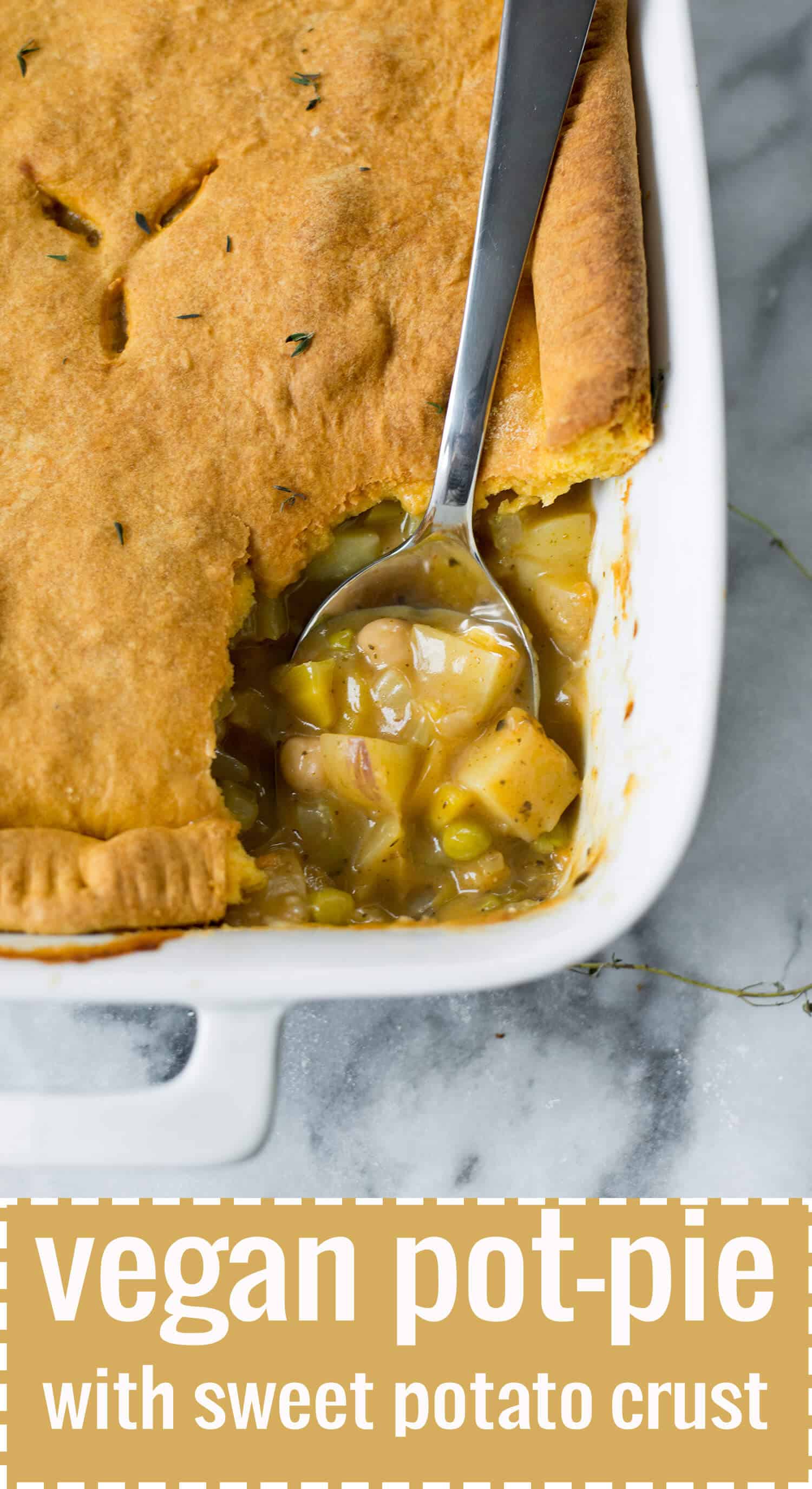 Vegan Pot Pie with Sweet Potato Crust. A cozy, must-make this winter. | www.delishknowledge.com