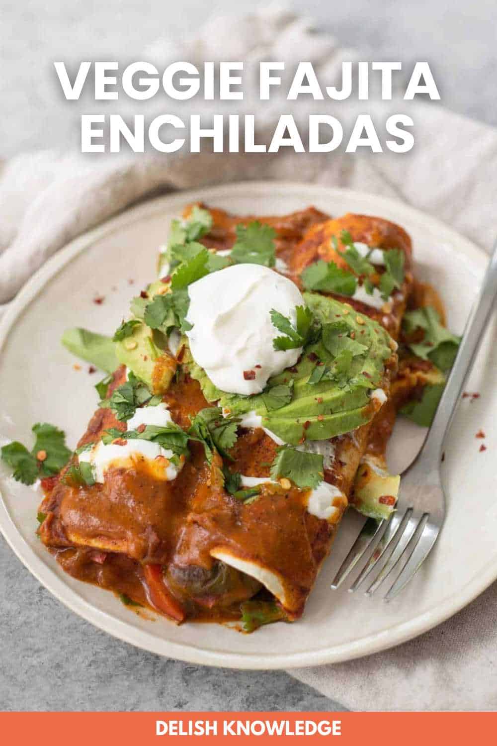 Veggie Fajita Enchiladas Delish Knowledge