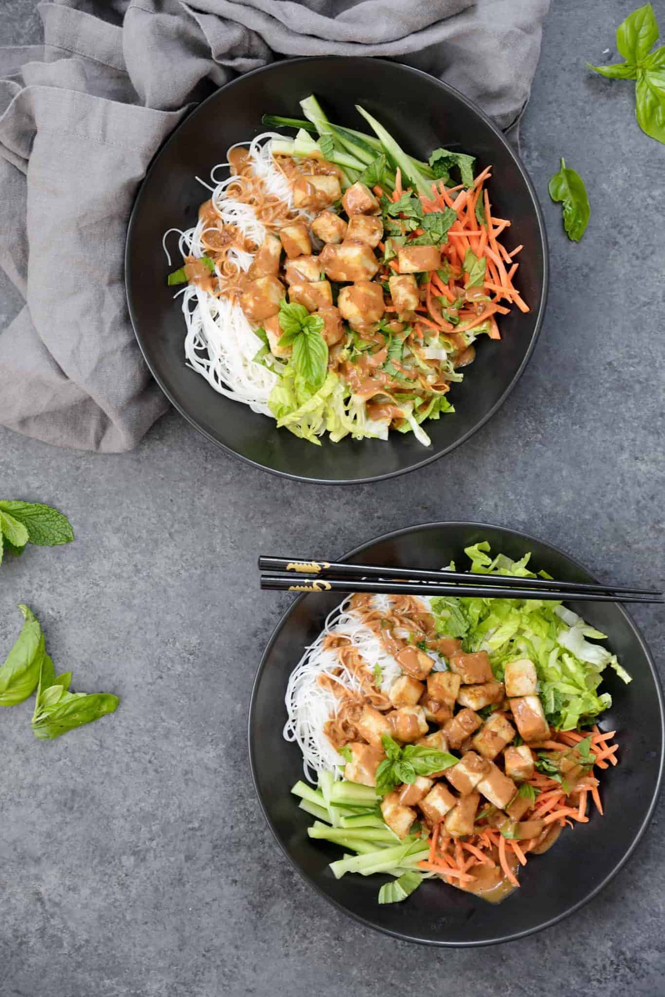 Vietnamese Spring Roll Salad with Crispy Tofu Delish Knowledge