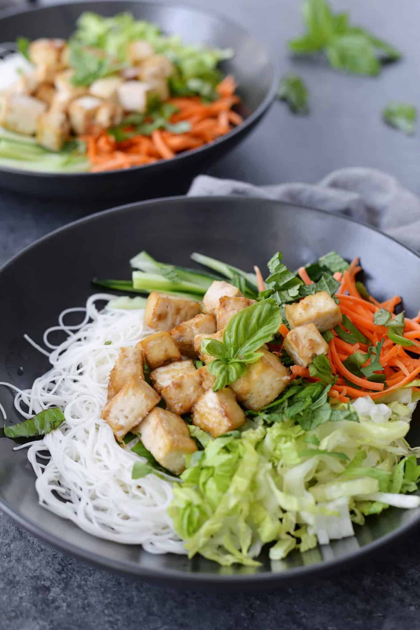 Vietnamese Spring Roll Salad with Crispy Tofu Delish Knowledge