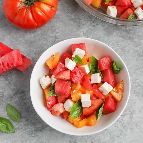 Watermelon, Tomato and Feta Salad 9 Watermelon, Feta And Tomato Salad