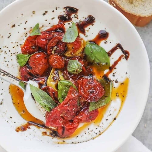 Confit Tomatoes With Whipped Ricotta