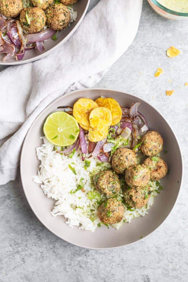 Vegan White Bean Meatballs with Mojo Sauce Delish Knowledge