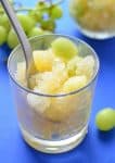White Sangria Slush! One part sno-cone, one part healthy dessert. Serve this at your next cookout to please both the kids AND the adults. Vegan, Gluten-Free, Naturally sweetened. | www.delishknowledge.com