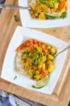 Yellow Curry Bowls! These Vegan And Gluten Free Curry Bowls Are A Must-Make! Potatoes, Chickpeas &Amp; Peppers Simmered In A Coconut Curry Sauce. | Www.delishknowledge.com