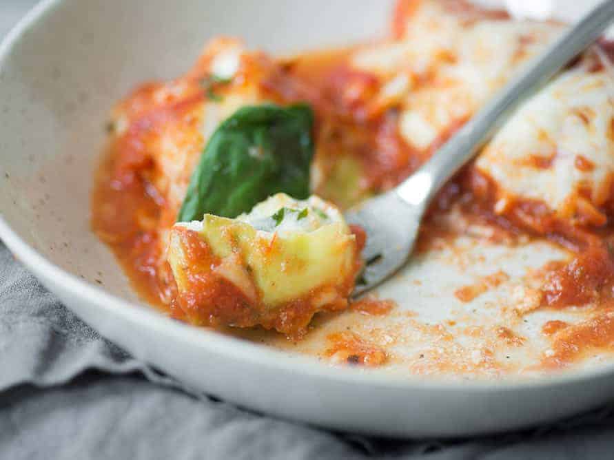Zucchini Lasagna Roll-Ups 3 Zucchini Roll-Ups With Ricotta