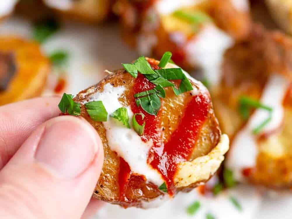 Vegan Air Fryer Potato Skin Nachos
