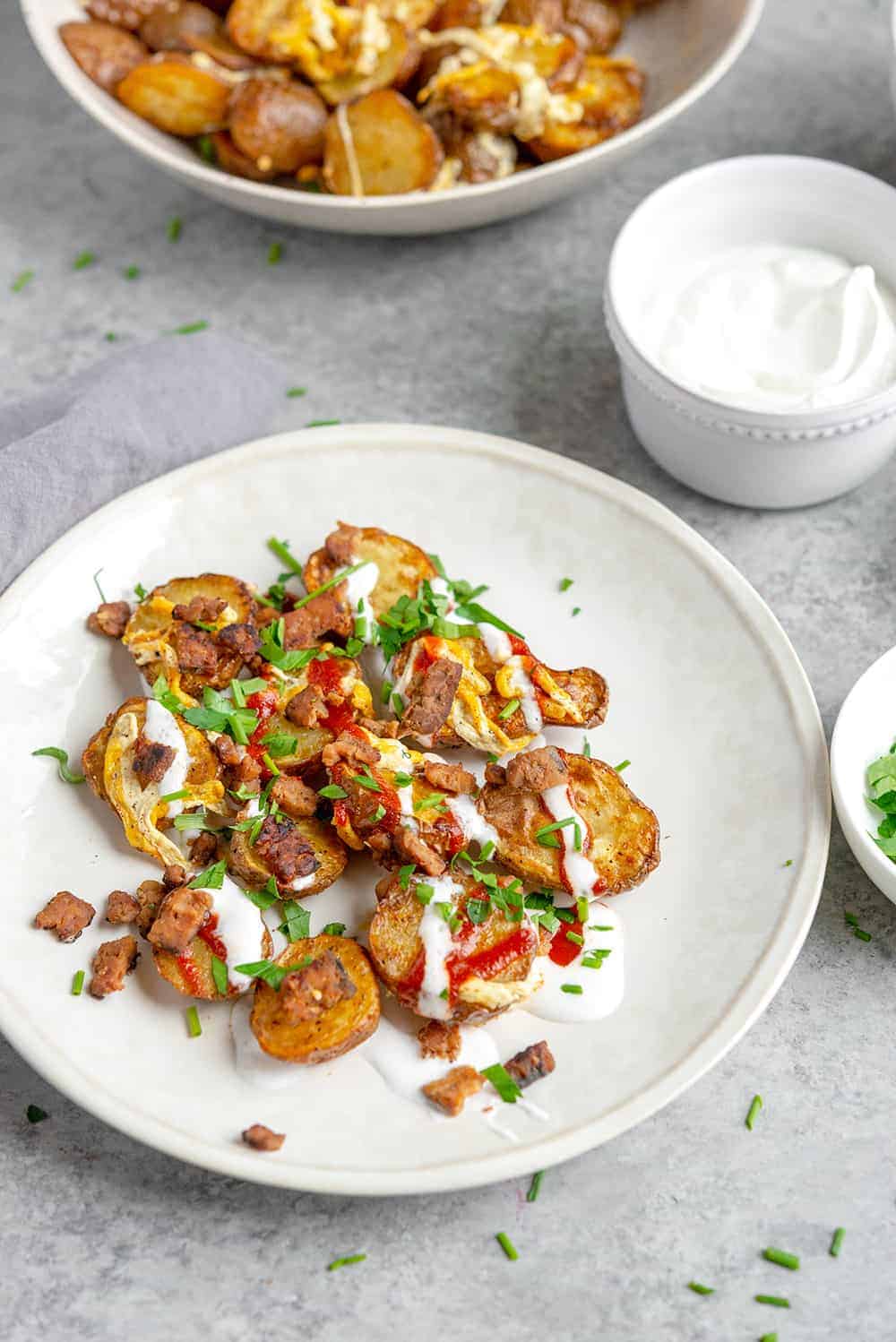Air Fryer Potato Skin Nachos