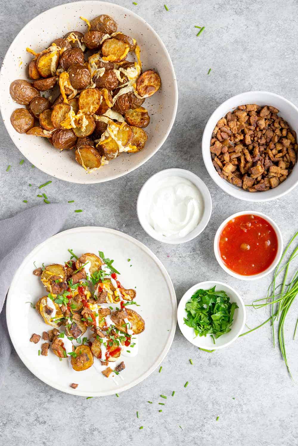 Air Fryer Potato Skin Nachos