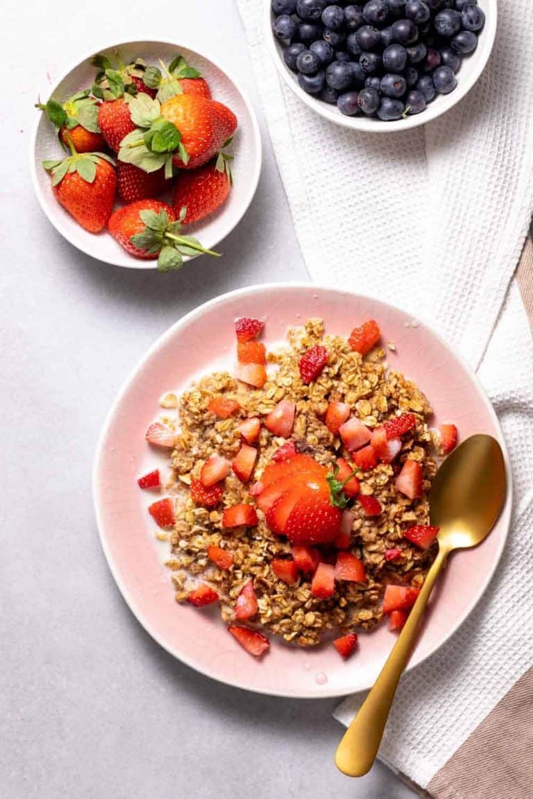 Vegan Baked Oatmeal with Fresh Berries Delish Knowledge