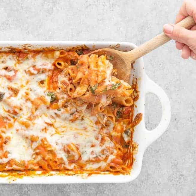 Vegetarian Pasta Bake with No Cook Noodles - Delish Knowledge