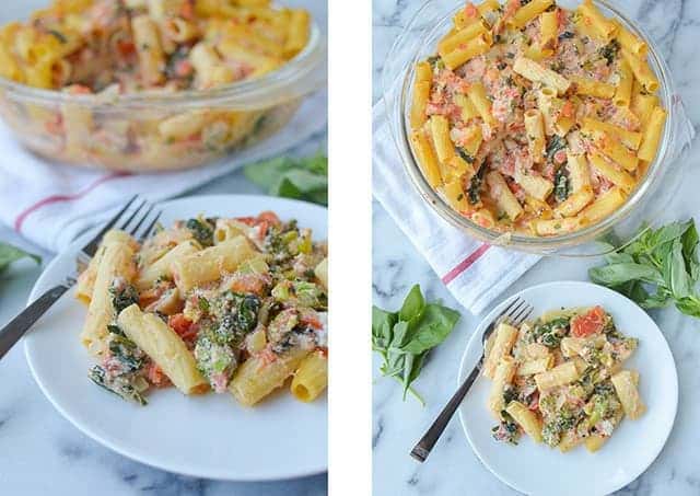 Baked Rigatoni with Broccoli and Kale