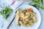 baked rigatoni with broccoli and kale