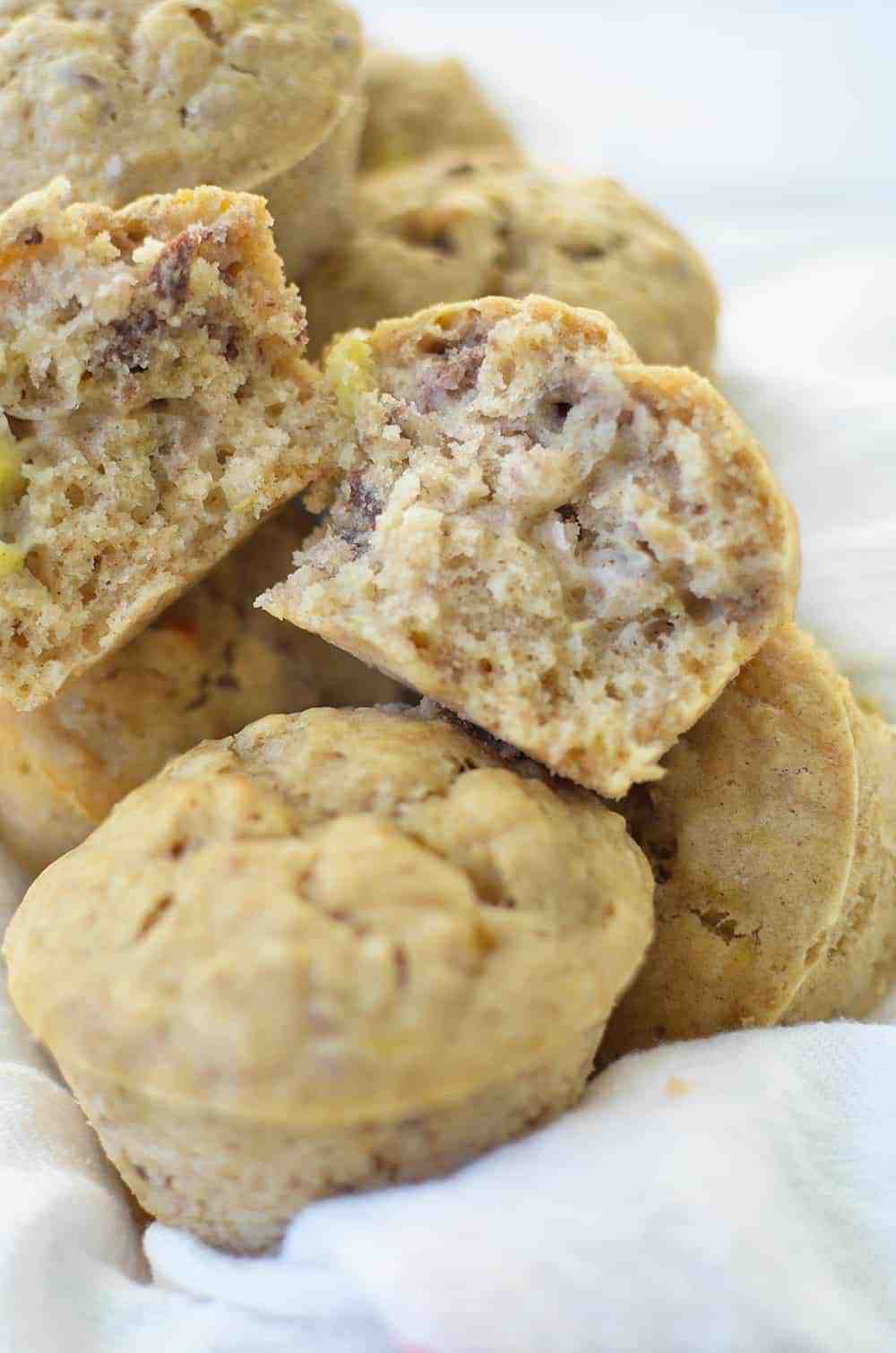 Banana muffins are always soft and moist, these pecan versions are no exception! 