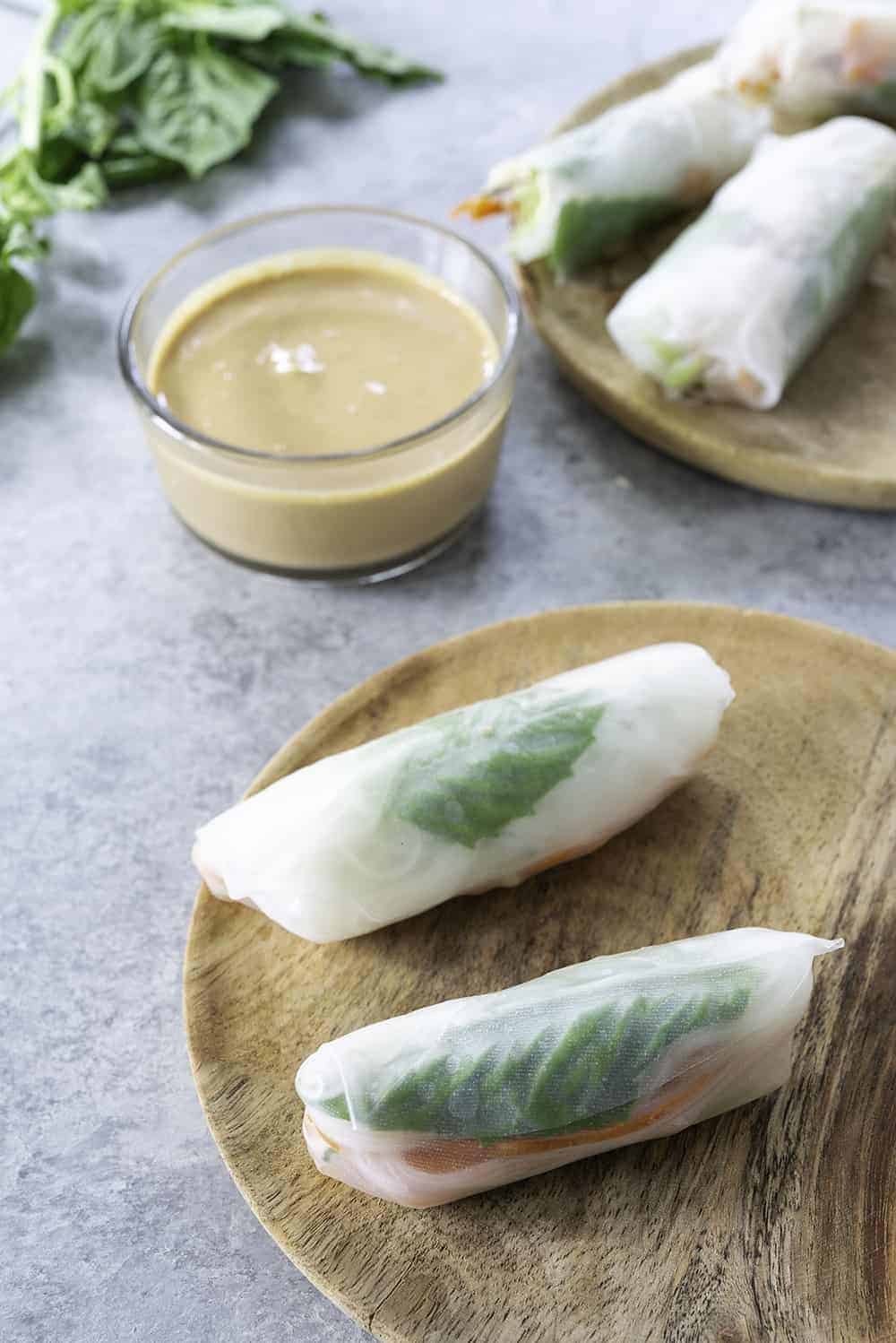 Vegan Summer Rolls With Fresh Basil