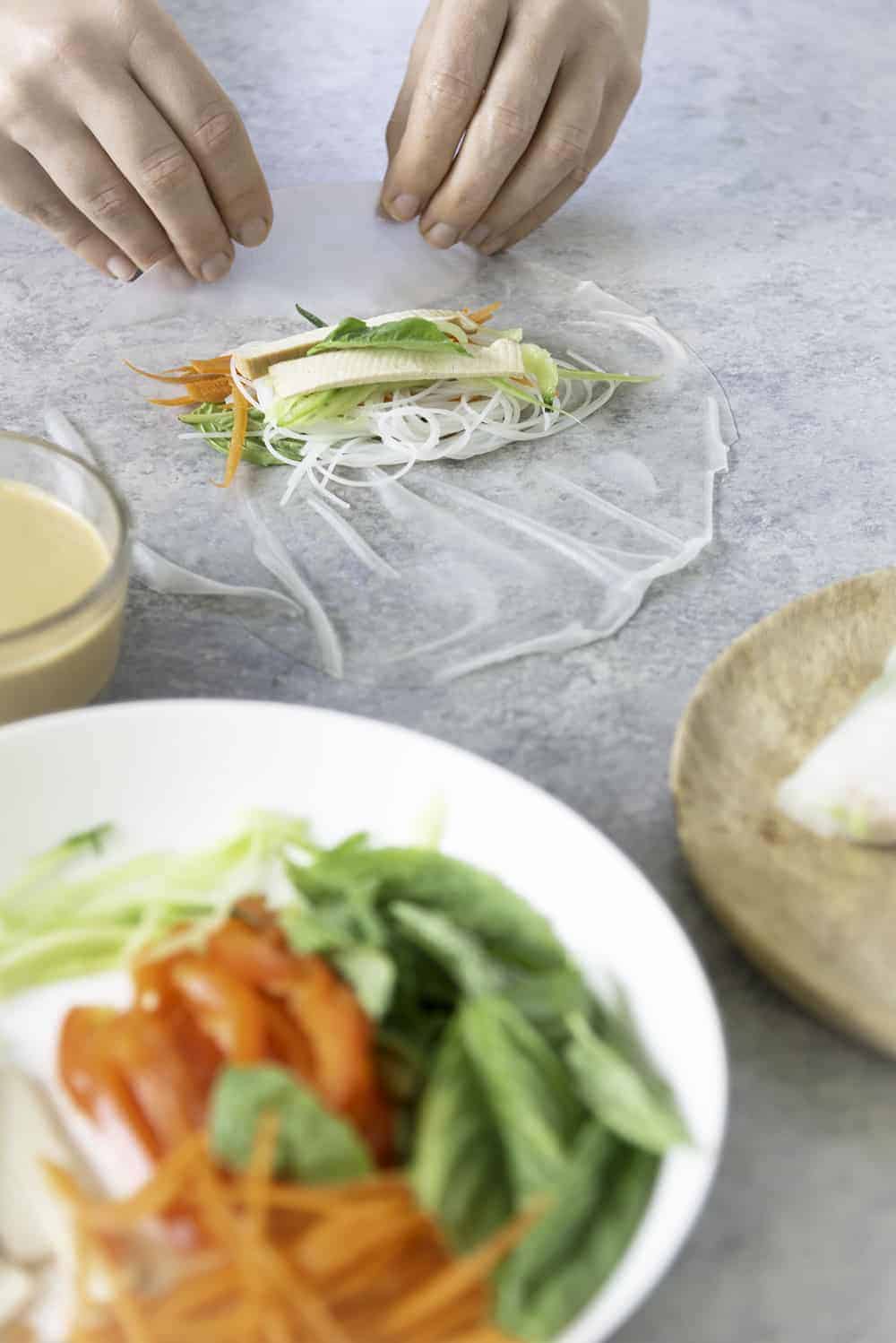 Rolling The Summer Rolls Is Easy With Practise!