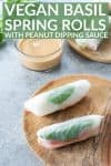 vegan basil spring rolls