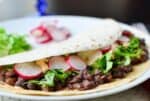 black bean tacos with spicy cashew cheese