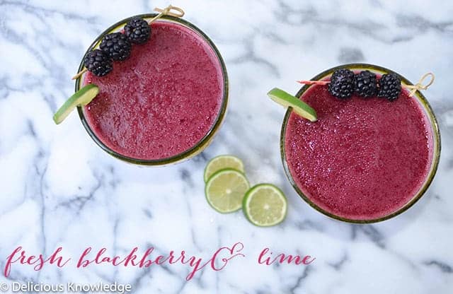 Fresh blackberry and lime margaritas recipe 