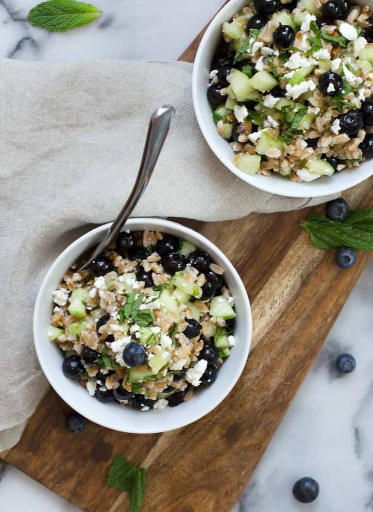 Blueberry and Farro Salad Delish Knowledge
