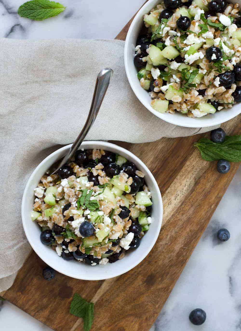 Blueberry and Farro Salad - Delish Knowledge