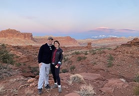 sunset at capitol reef