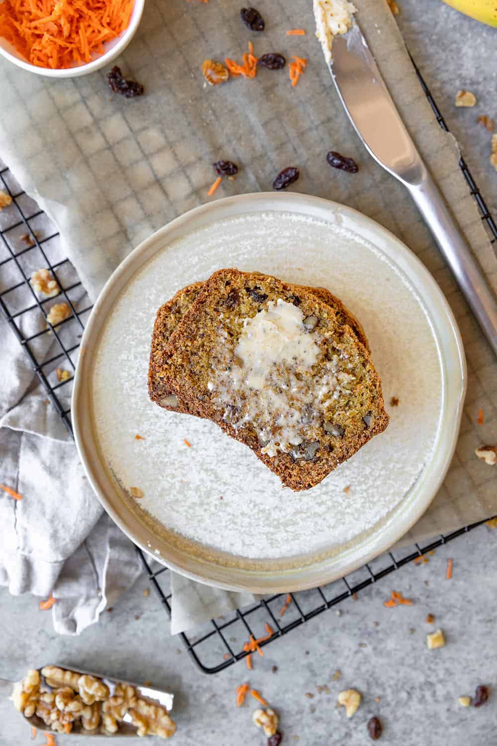 Vegan Carrot Cake Banana Bread