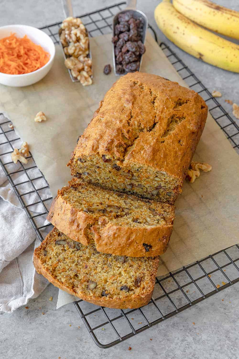 Vegan Carrot Cake Banana Bread