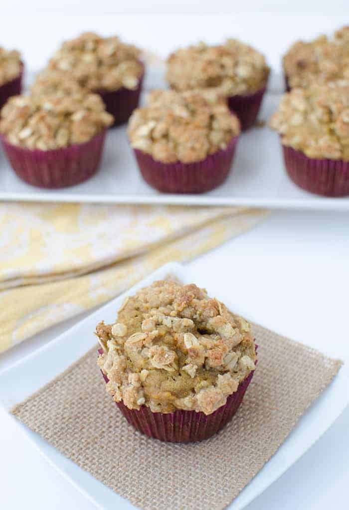 Vegan Carrot Cake Muffins! Healthy, low-fat muffins that taste like carrot cake.
