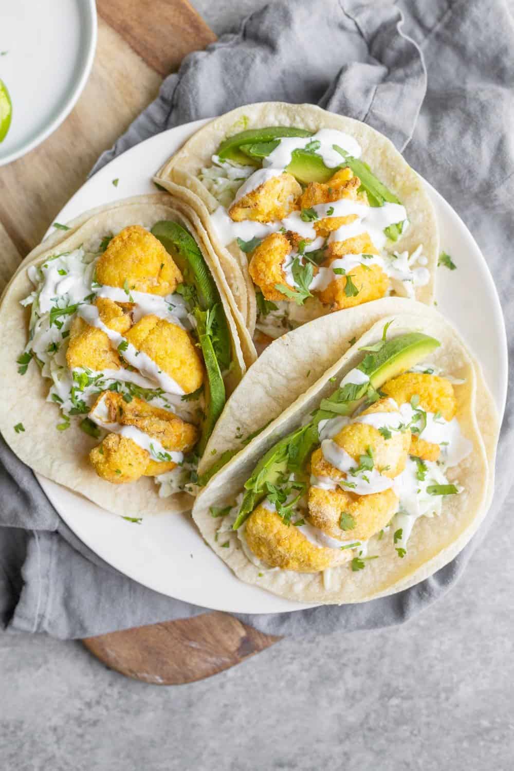 3 Cauliflower Tacos With Avocado