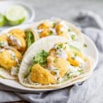 Air Fryer Vegan Cauliflower Tacos With Slaw