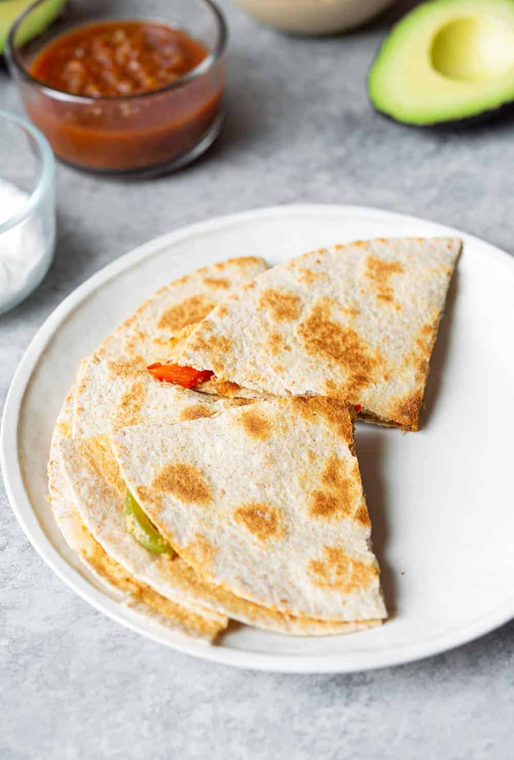 cheesy vegan quesadilla 