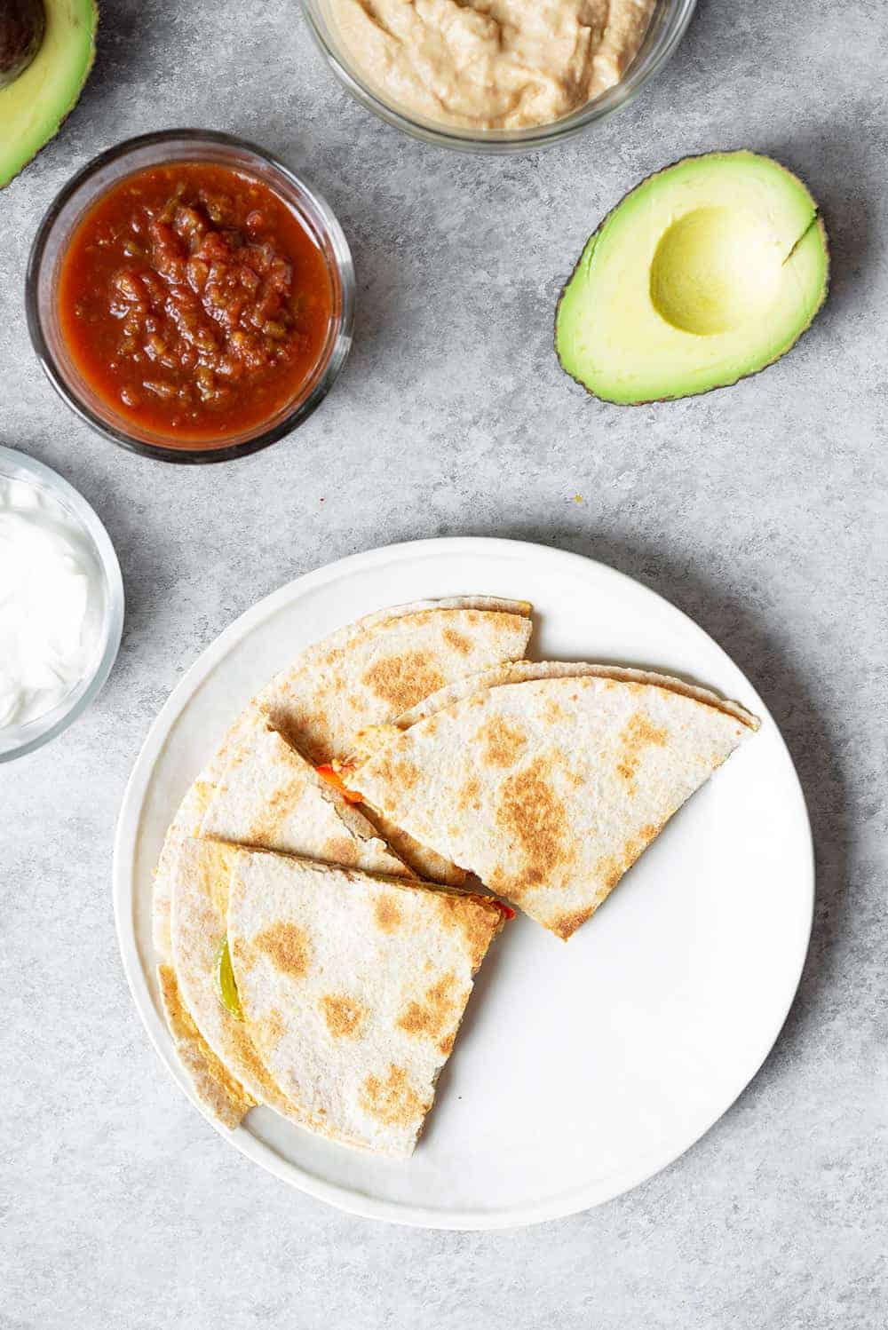 cheesy vegan quesadilla 