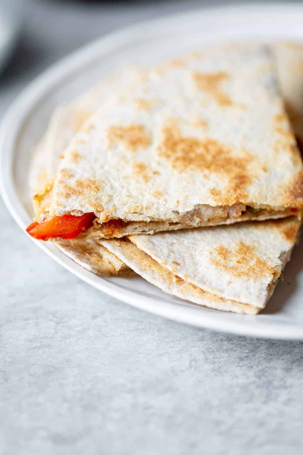 cheesy vegan quesadillas