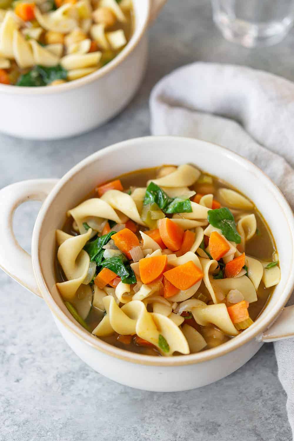 Weeknight Chickpea Noodle Soup - Delish Knowledge