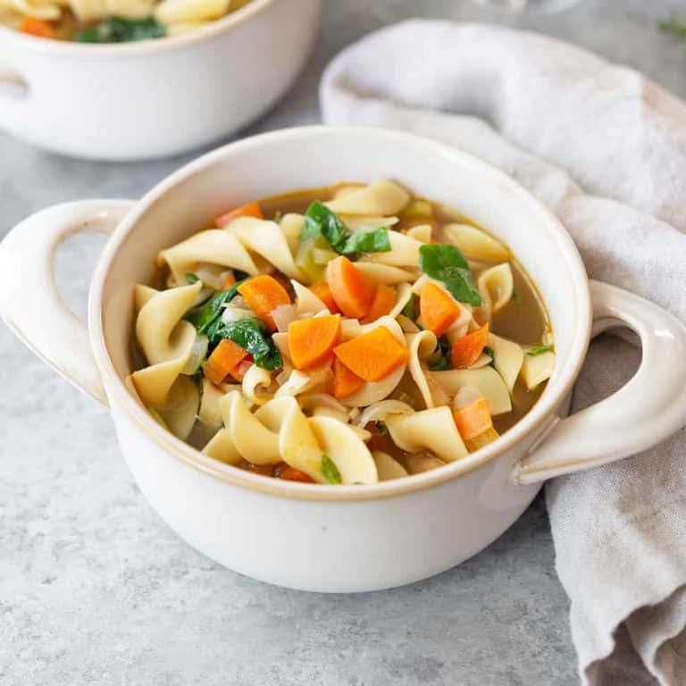 Weeknight Chickpea Noodle Soup - Delish Knowledge