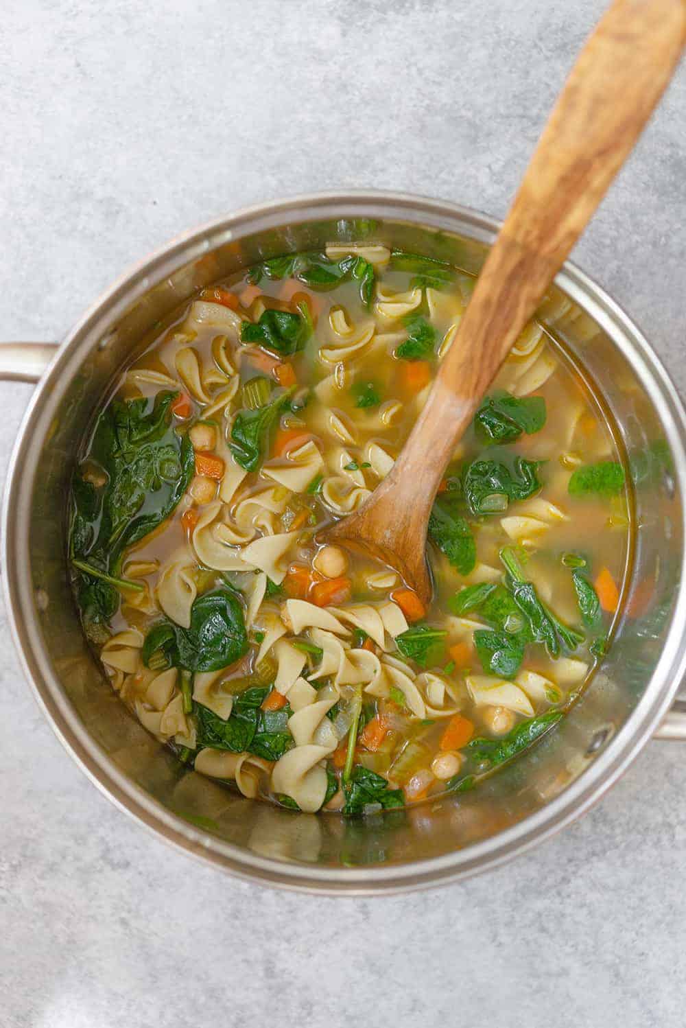 Classic Vegan Chicken Noodle Soup - The Cheeky Chickpea