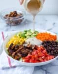 CPK Vegan Copycat! Chopped BBQ tofu salad with homemade bbq-ranch dressing! Taste just like the CPK version only much healthier!