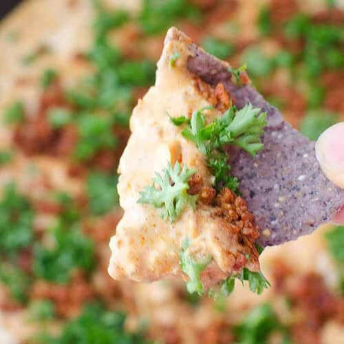 Vegan Cheesy Chorizo Dip