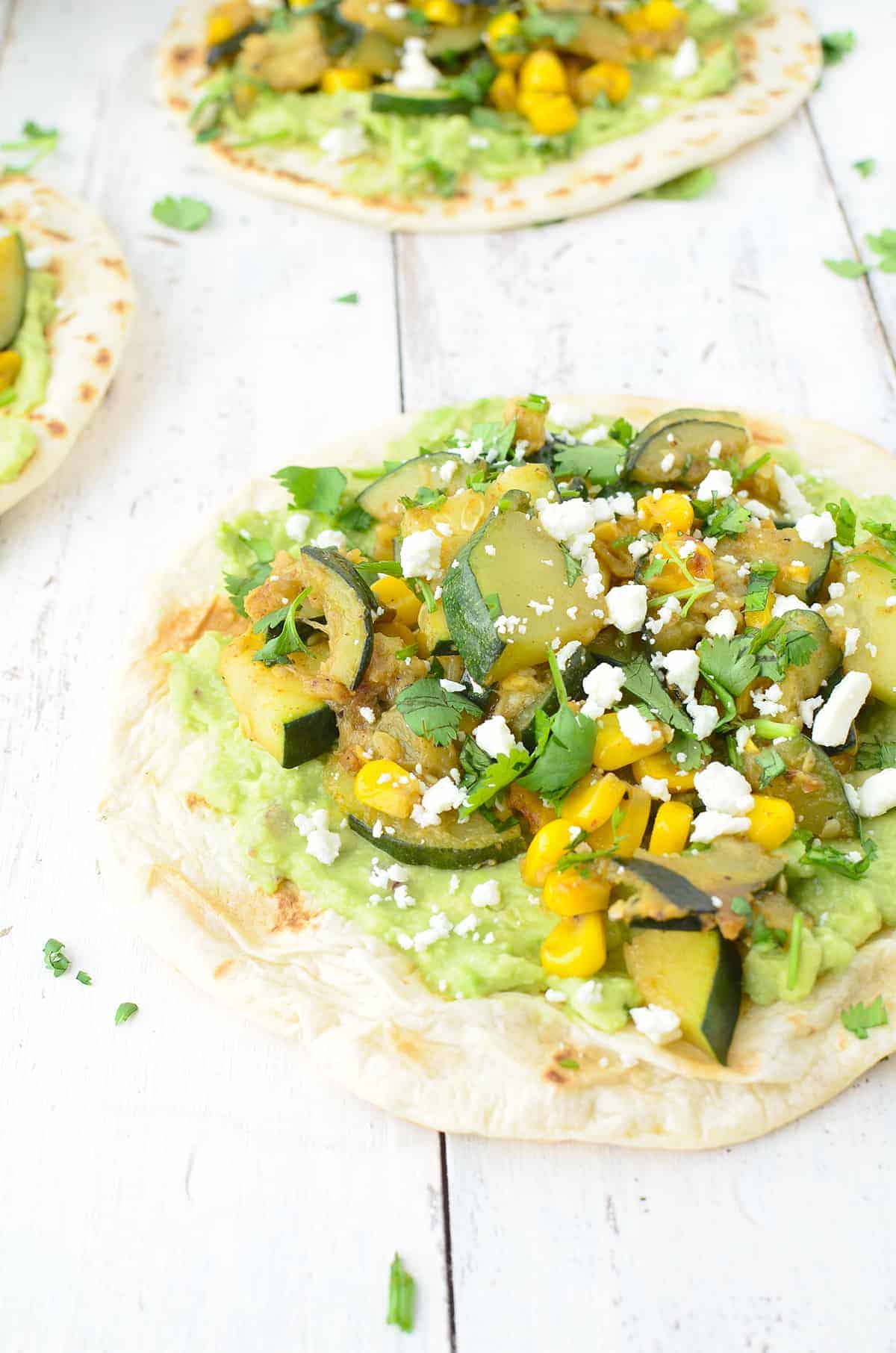 Zucchini And Corn Tacos! These Vegetarian Tacos Are So Healthy And Filling! You'Ve Gotta Try Them. Vegetarian Mexican Food That'S Ready In Less Than 30 Minutes! | Www.delishknowledge.com